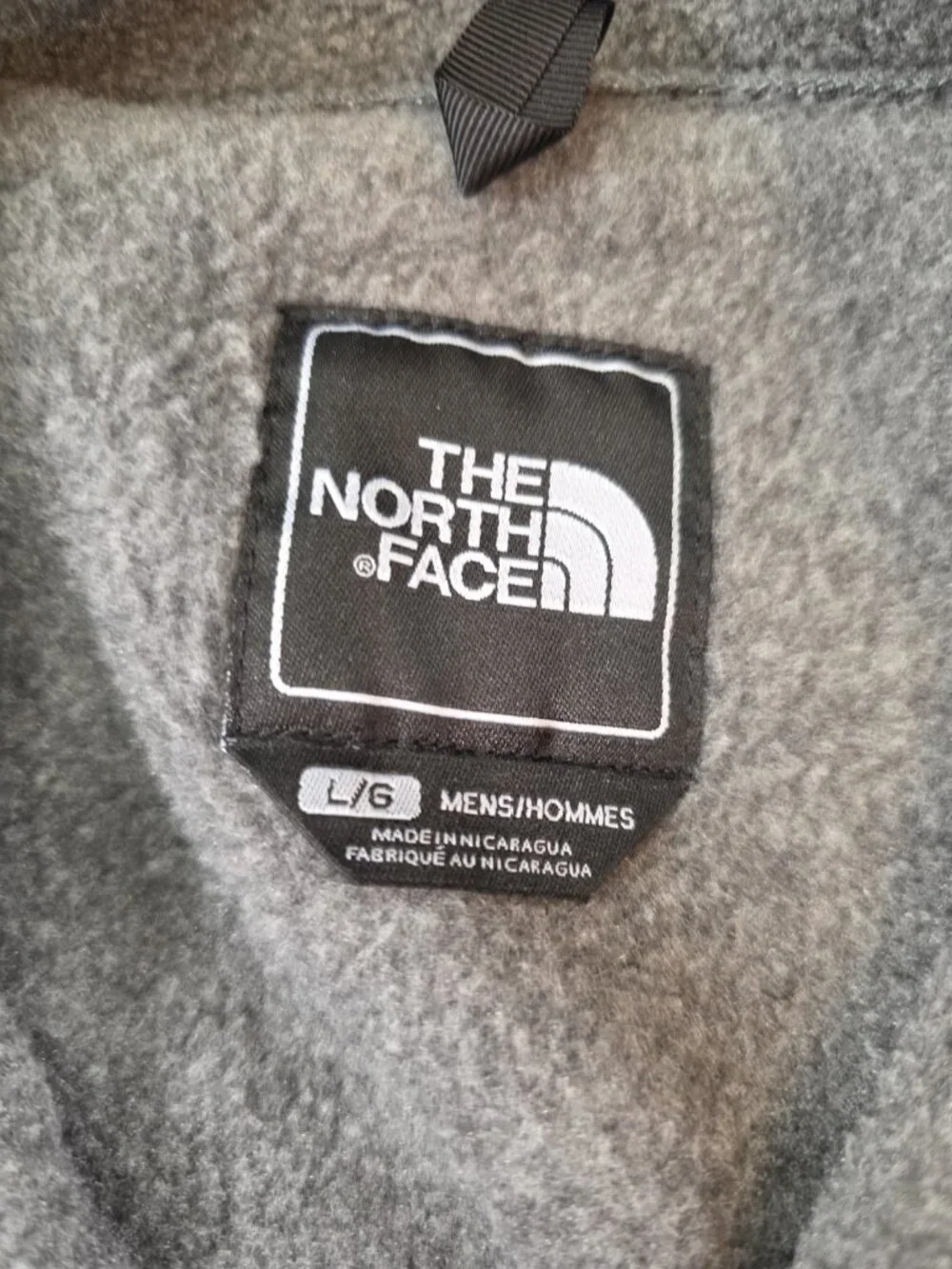 VTG The North Face Denali Vest Mens Large Loden Gray Black Fleece Zip 88038 USA